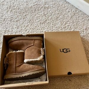 UGG Kids Tan Boots with Shearling Lining